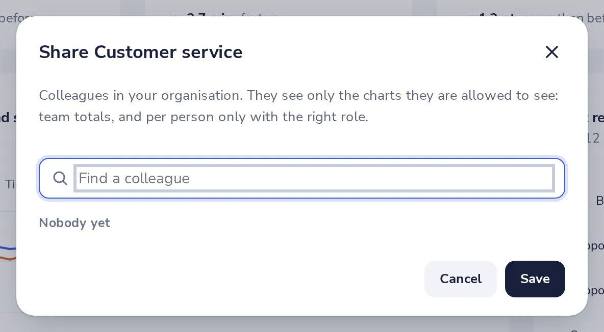 Add colleagues and choose what they may do