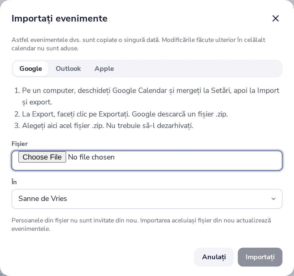 Urmează pașii pentru calendarul tău