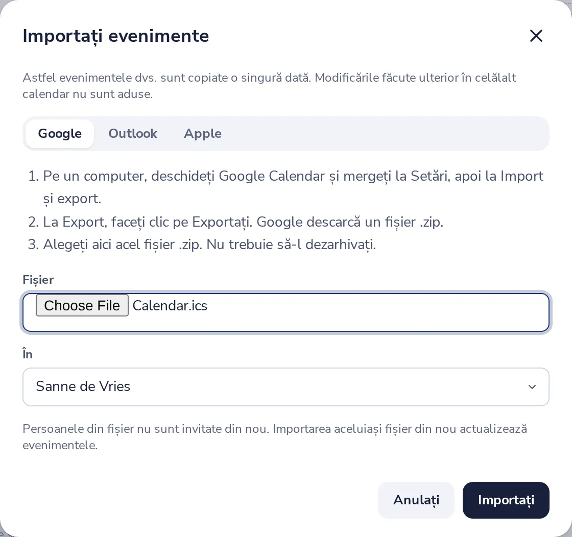 Alege fișierul