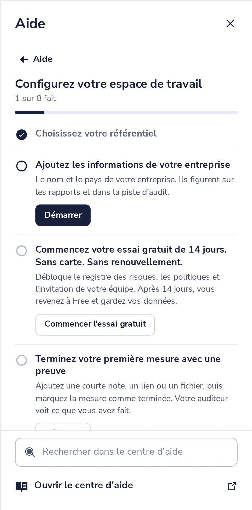 Ouvrez Bien démarrer dans l’Aide