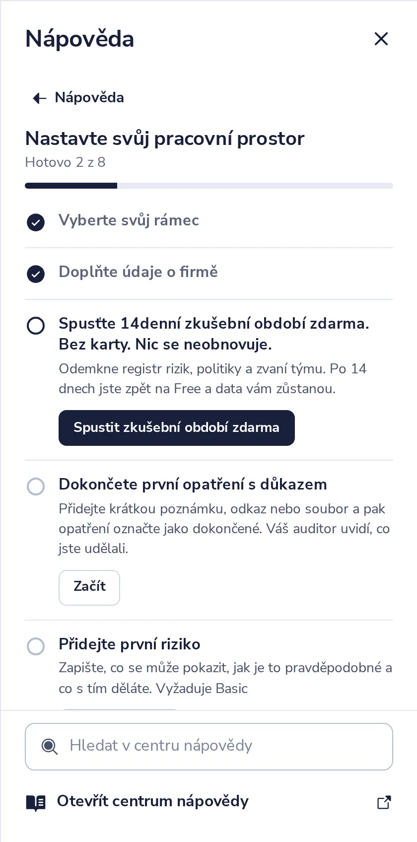 Stiskněte Pokračovat