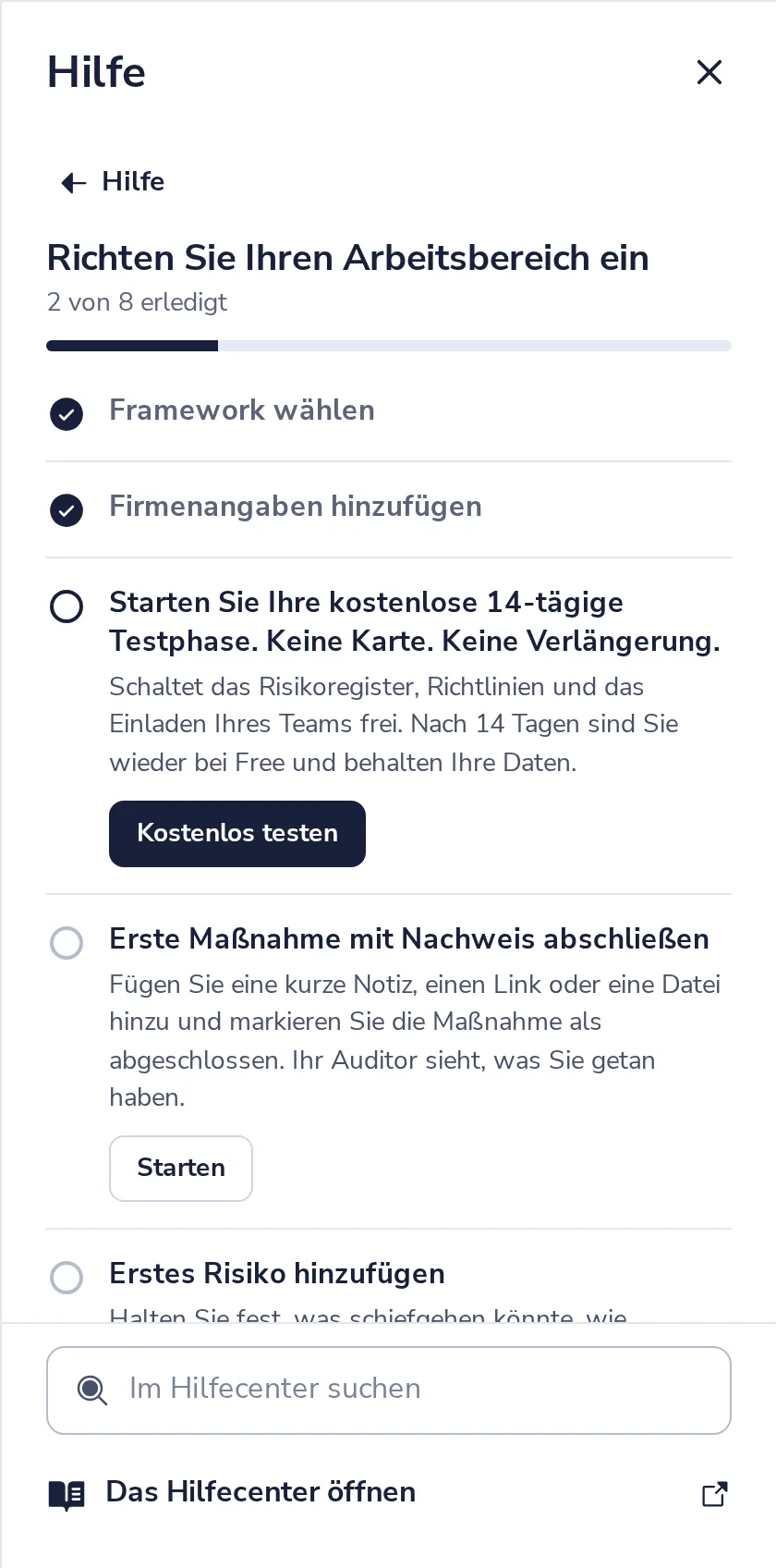 Weiter drücken