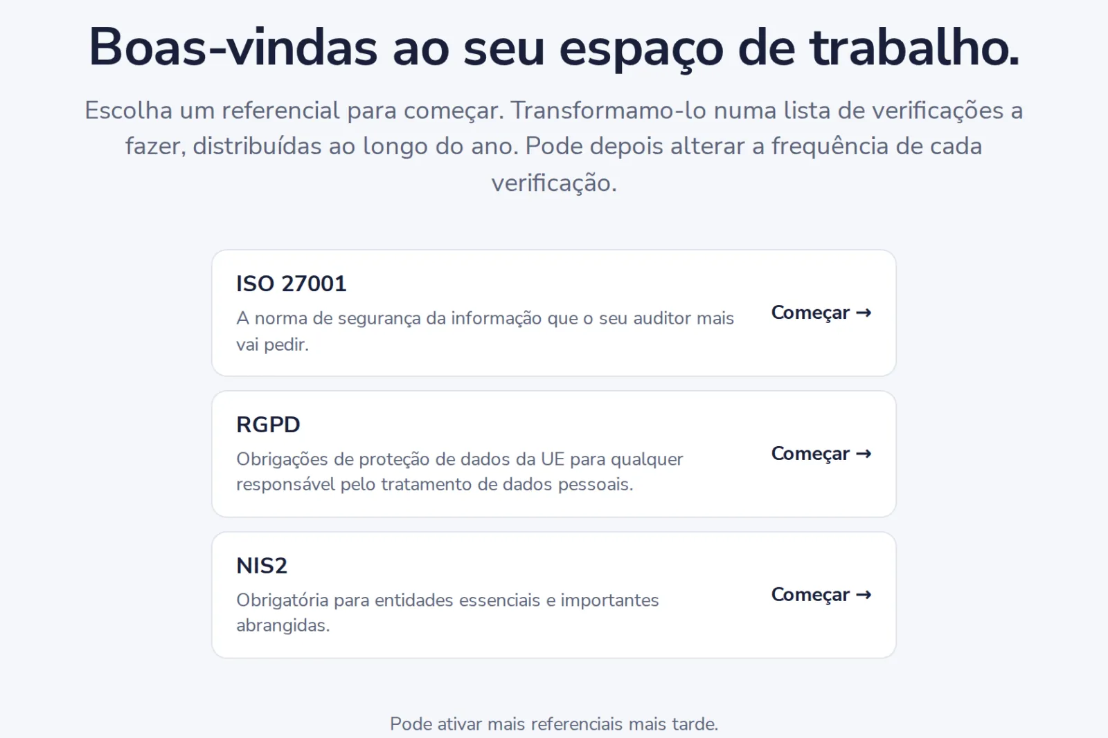 Escolha um referencial