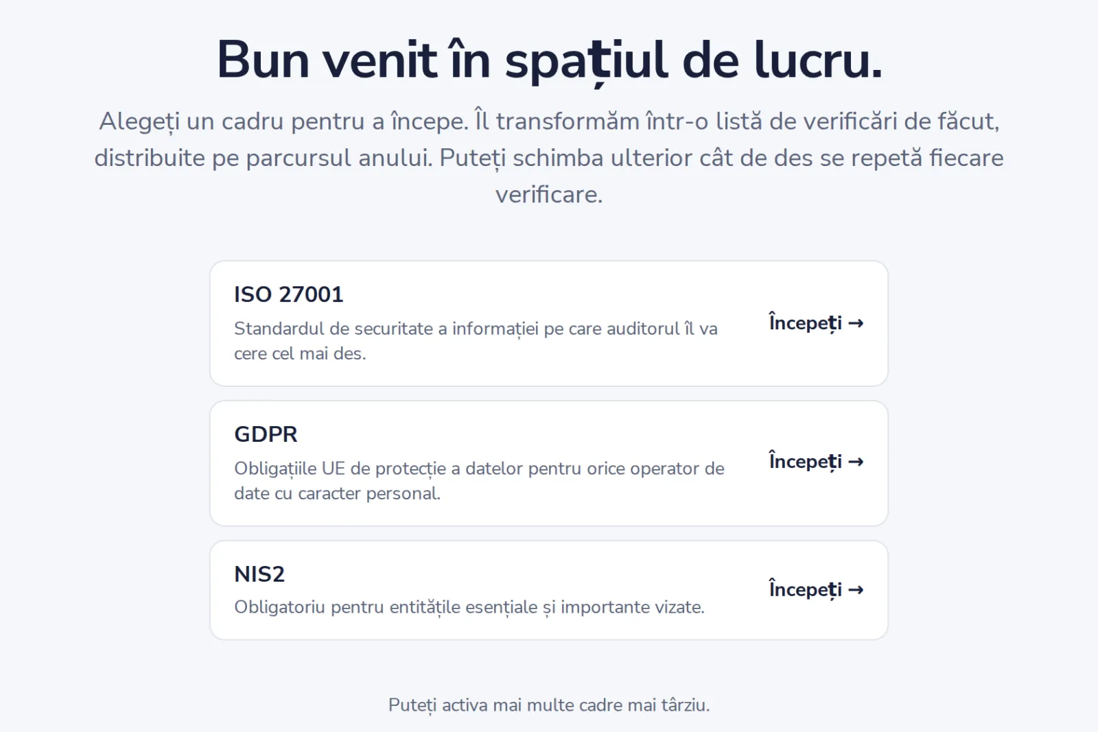 Alegeți un cadru