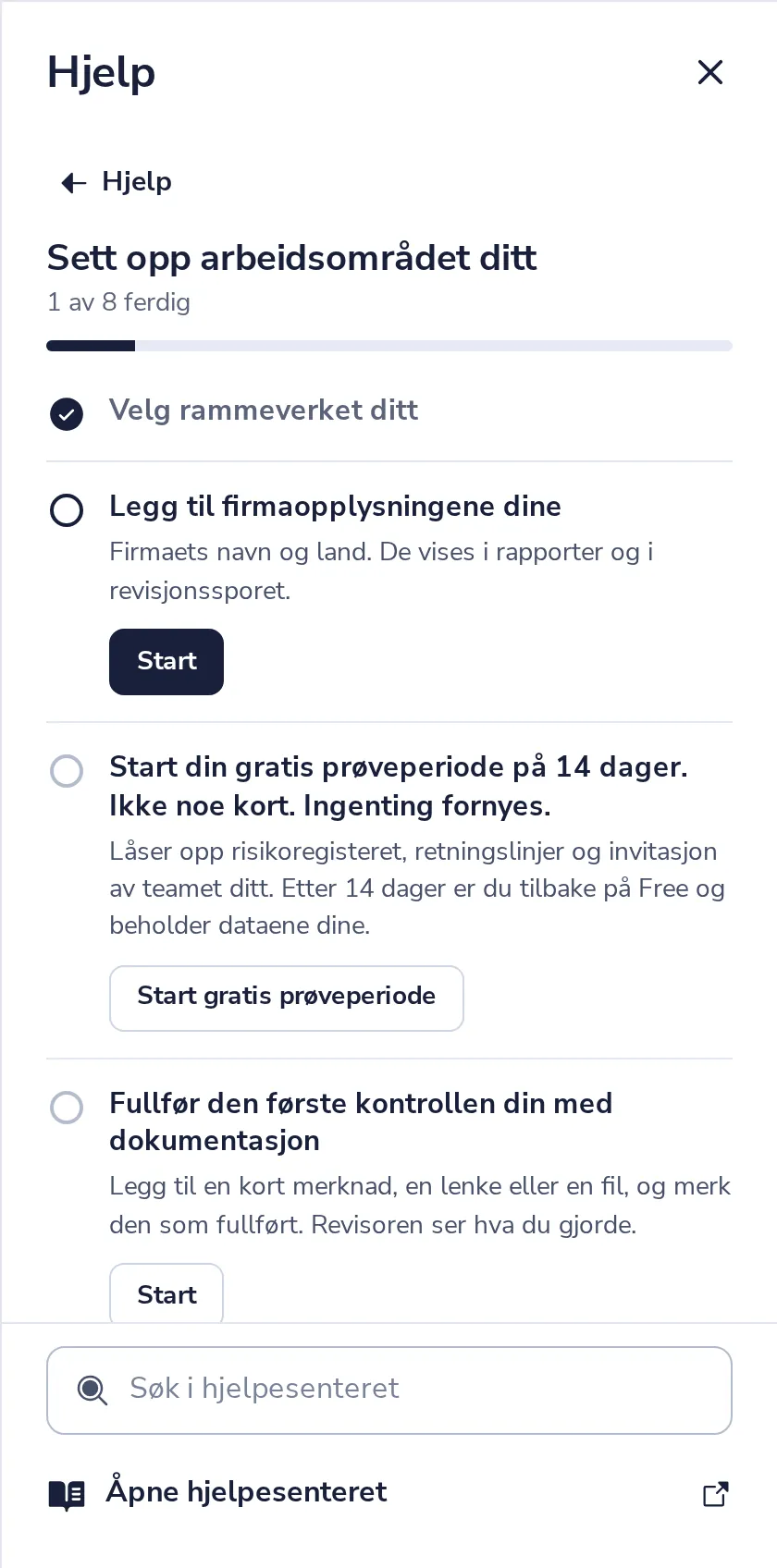 Kontrollene dine er klare