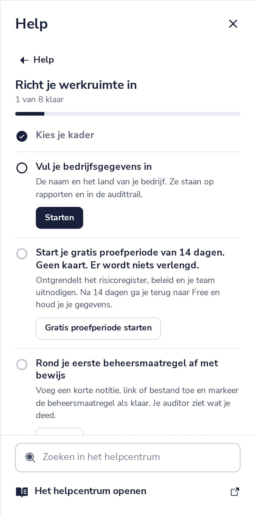 Je beheersmaatregelen staan klaar