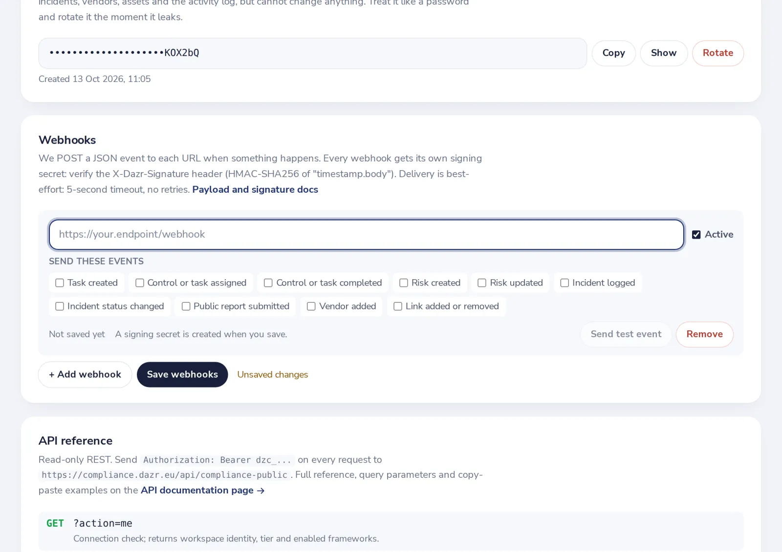 Add a webhook