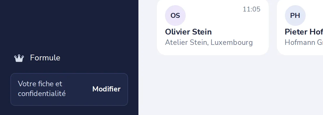 Cliquez sur Modifier à côté de Votre fiche