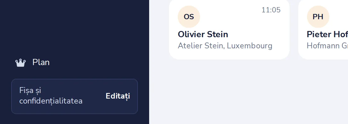Apasă Editați lângă fișa ta