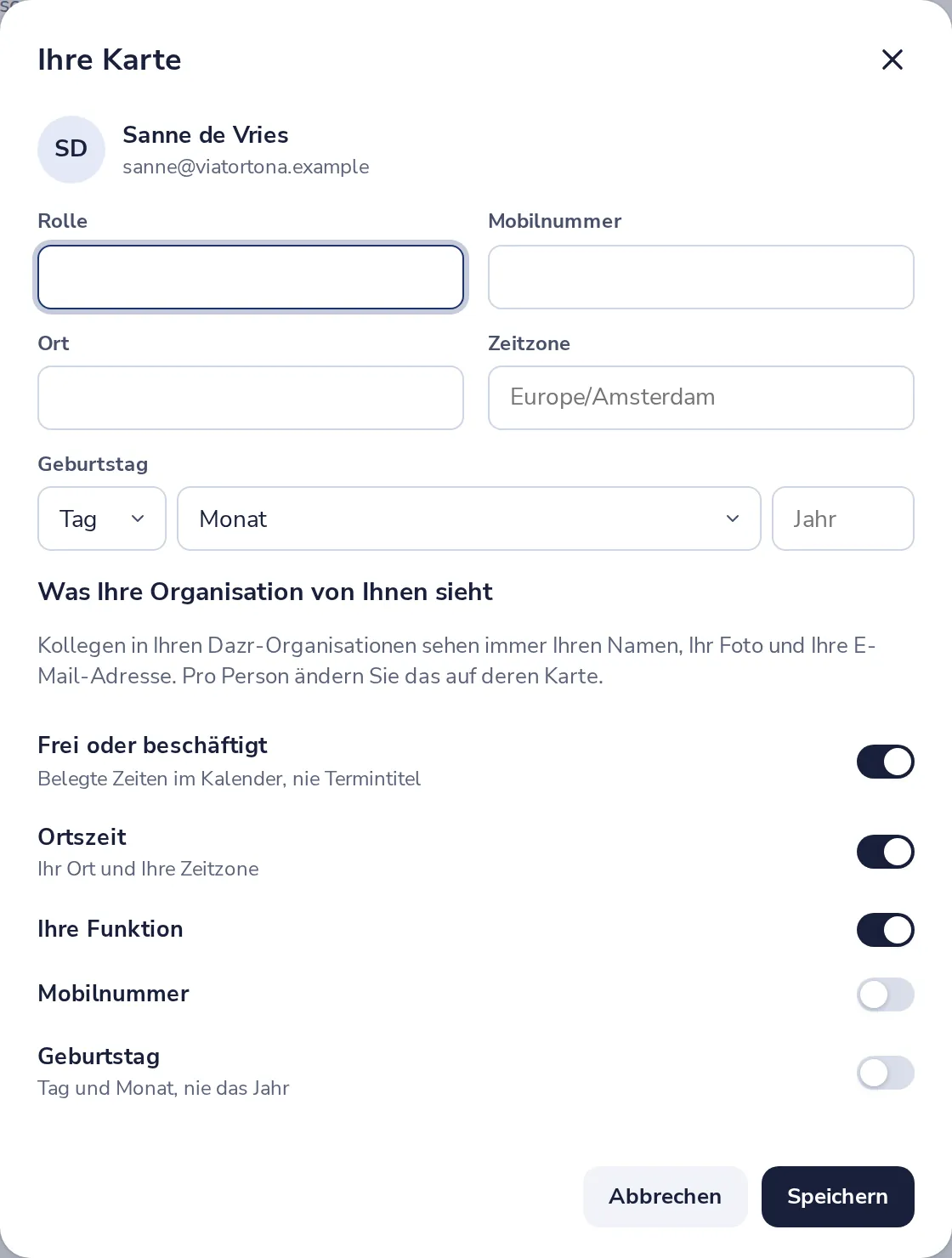 Ihre Angaben ausfüllen