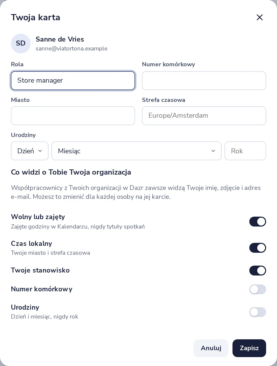 Wybierz, co widzi twoja organizacja