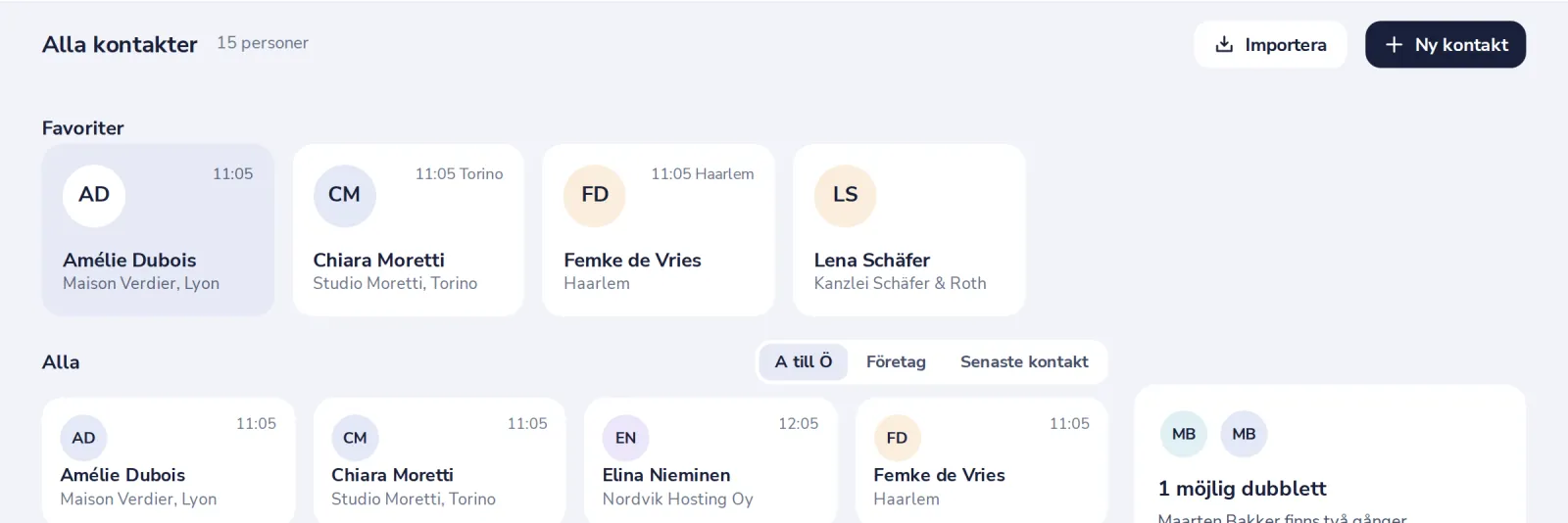 Tryck på Importera