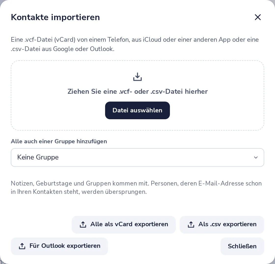 Die Datei wählen