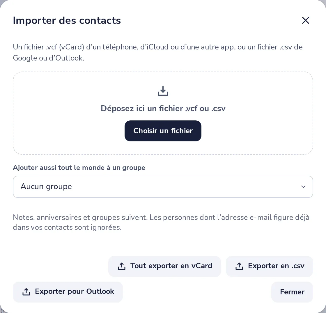 Choisissez le fichier