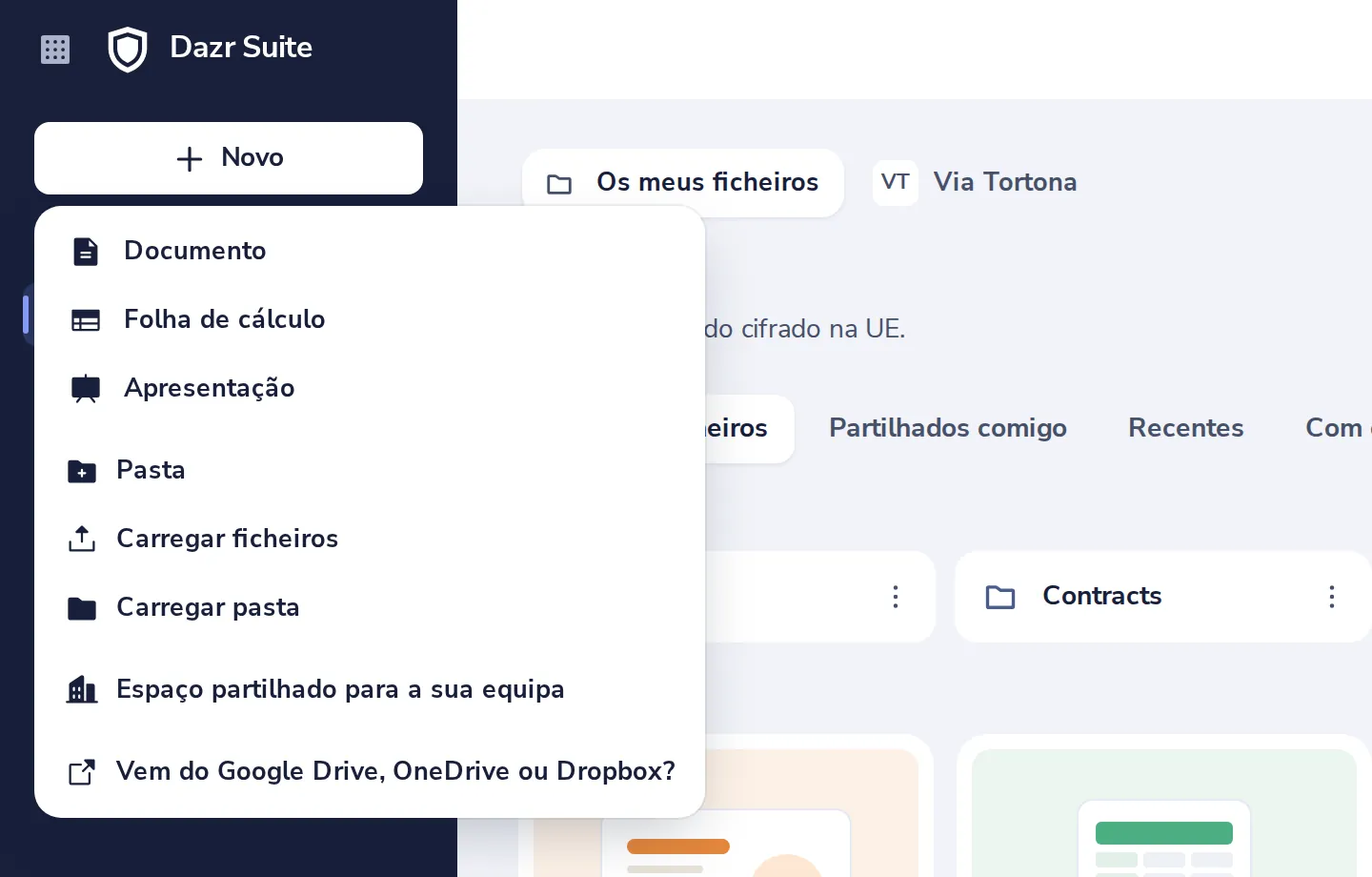 Carregue o ficheiro
