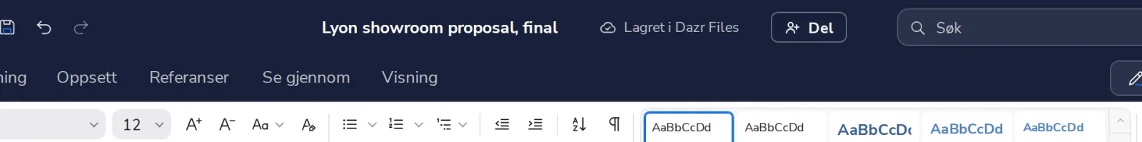 Lagret med det nye navnet