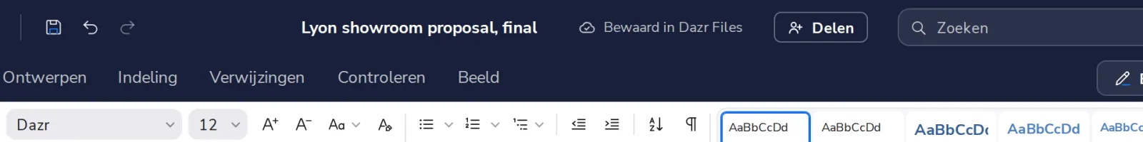 Opgeslagen met de nieuwe naam
