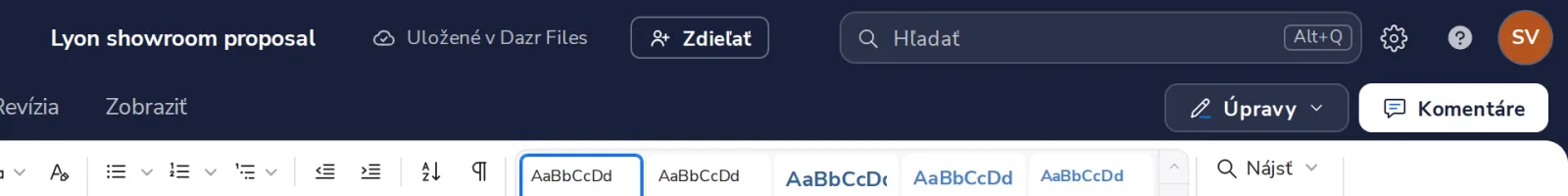 Stlačte Zdieľať