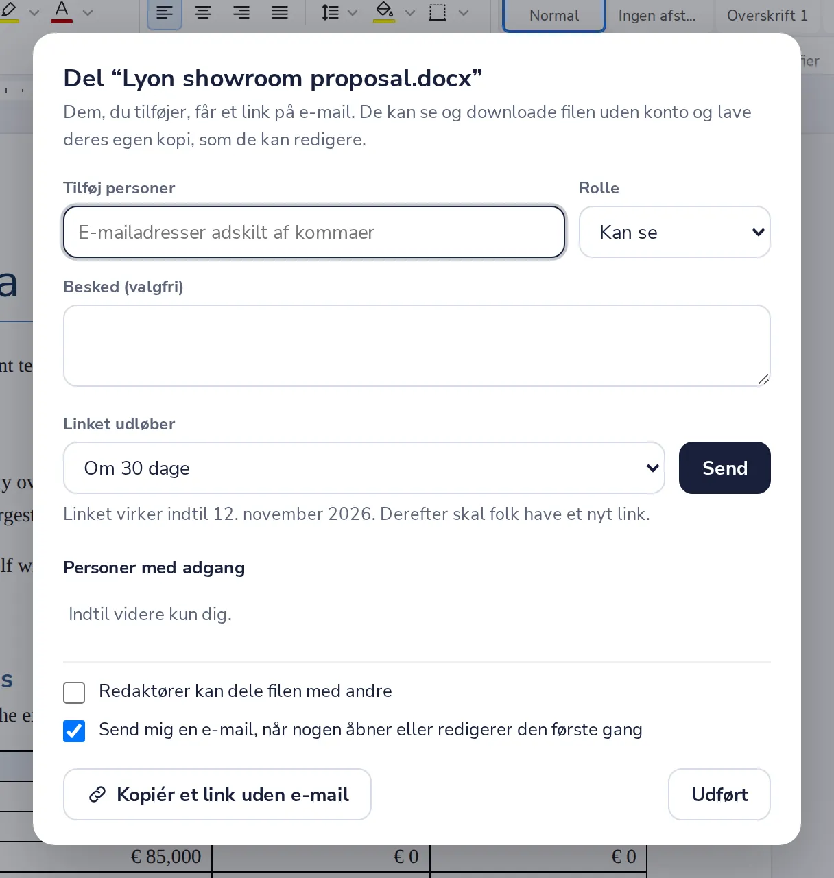 Tilføj deres e-mailadresse