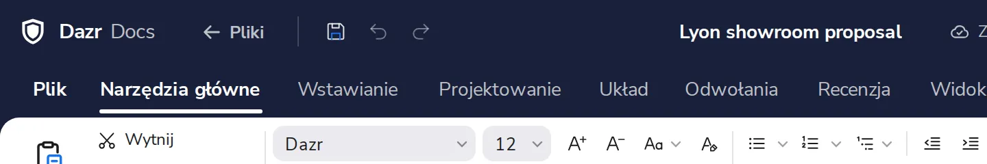 Naciśnij Pliki, aby tam przejść
