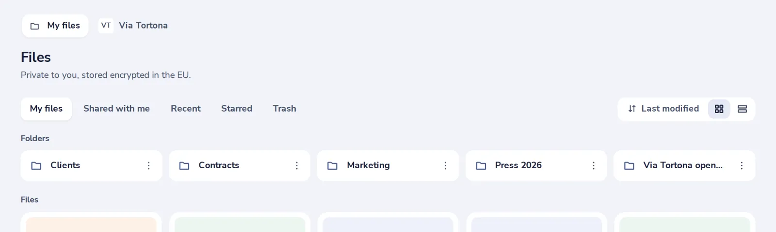 The folder is ready