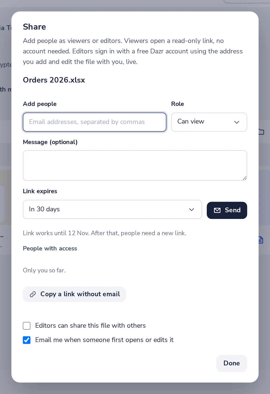 Add their email address