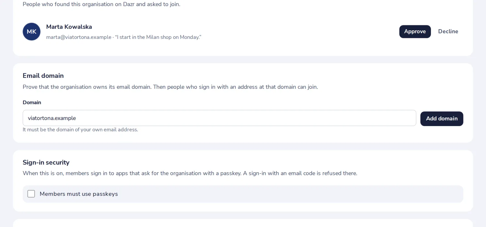 Find Sign-in security