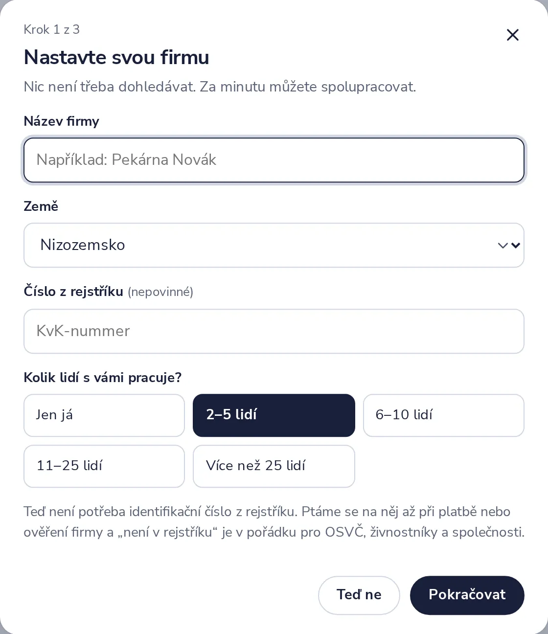 Stiskněte Přidat organizaci