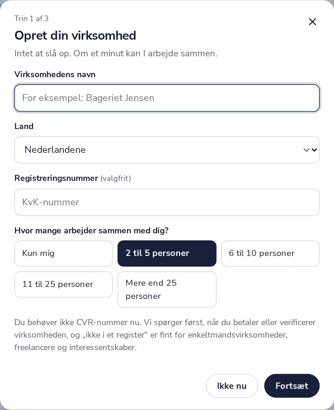 Tryk på Tilføj organisation