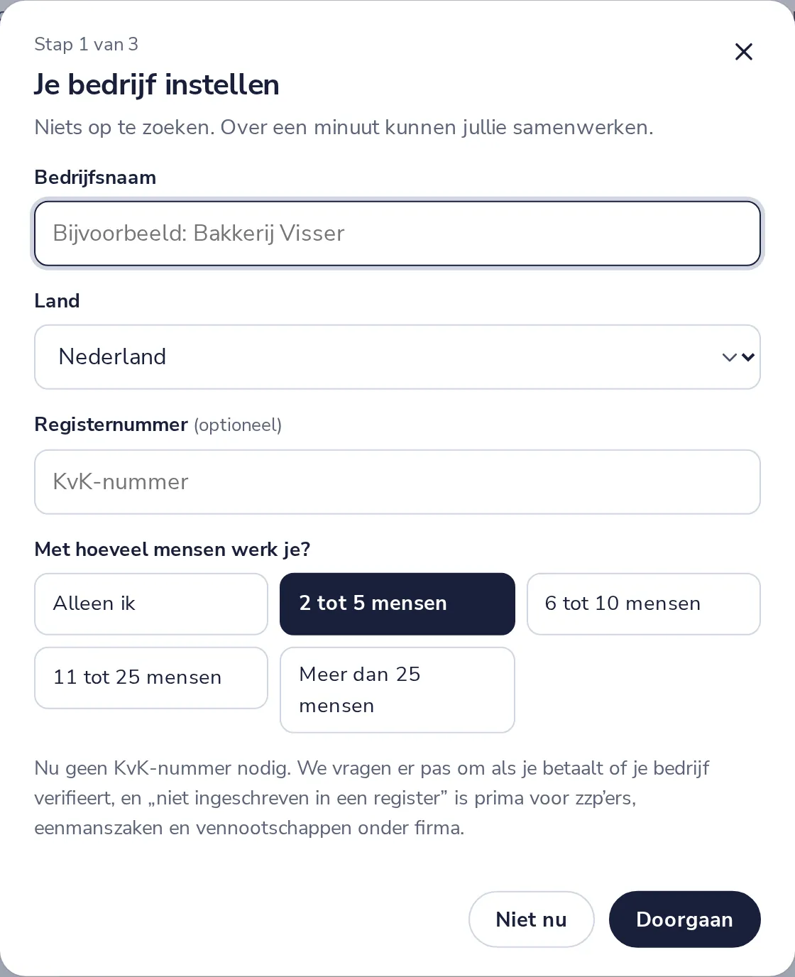 Druk op Organisatie toevoegen