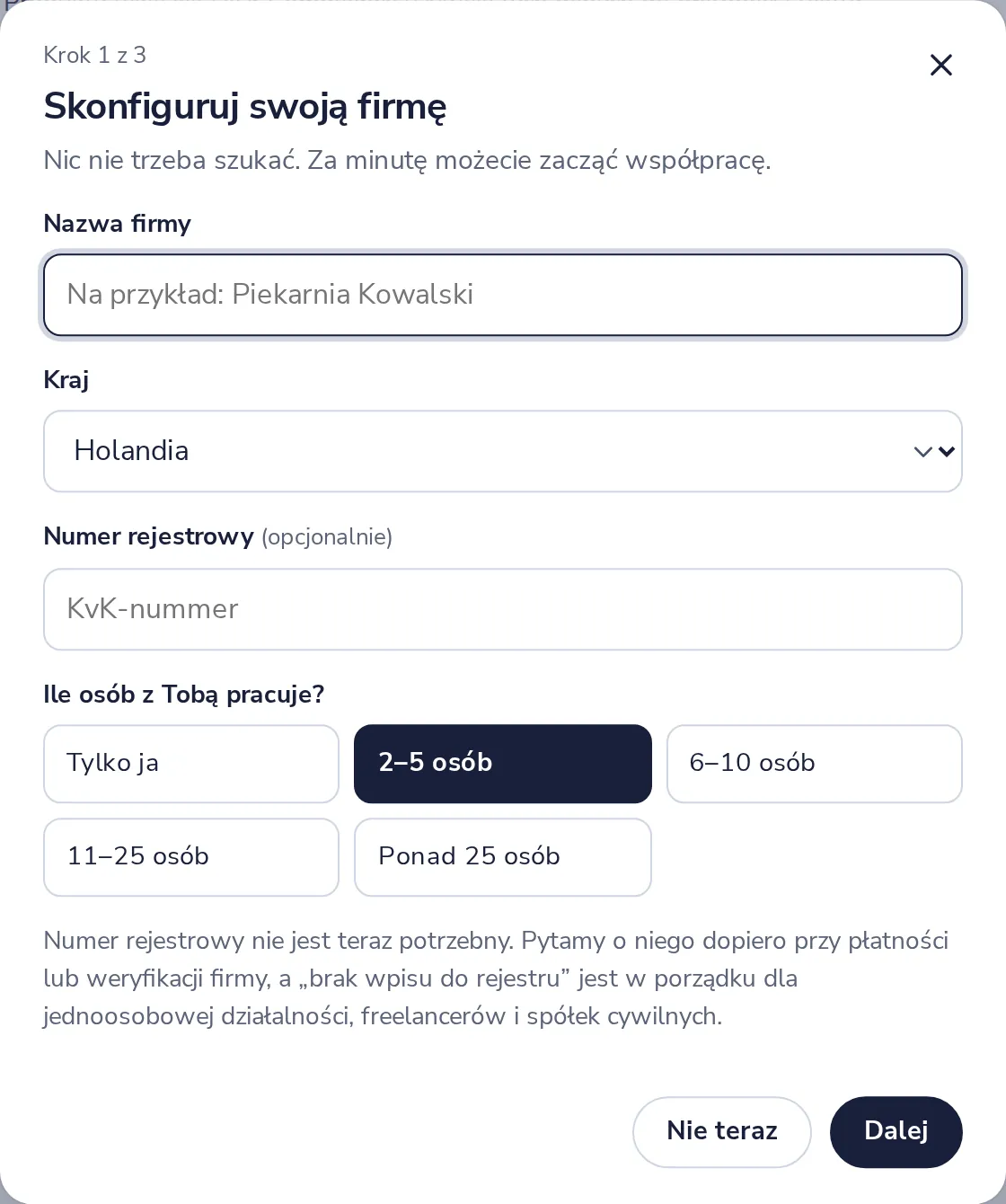 Naciśnij Dodaj organizację