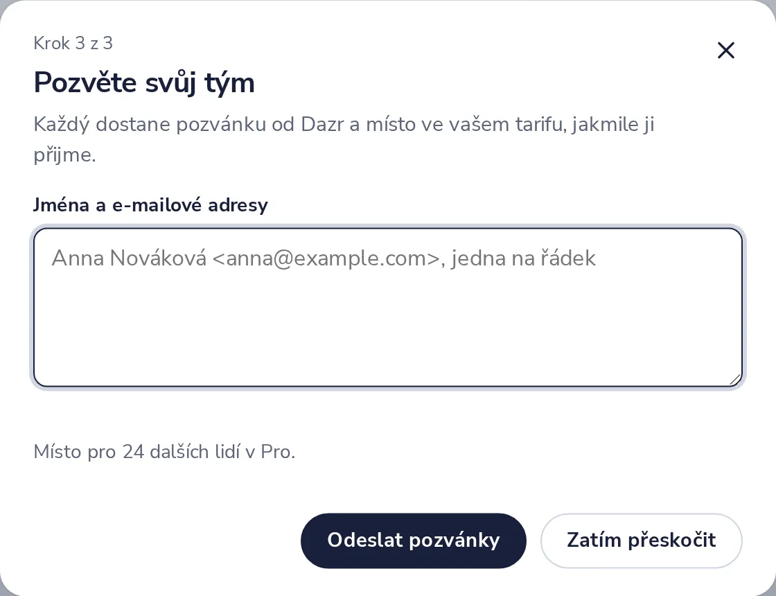 Pozvěte tým