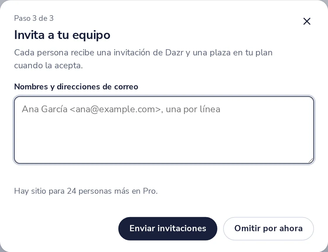 Invita a tu equipo
