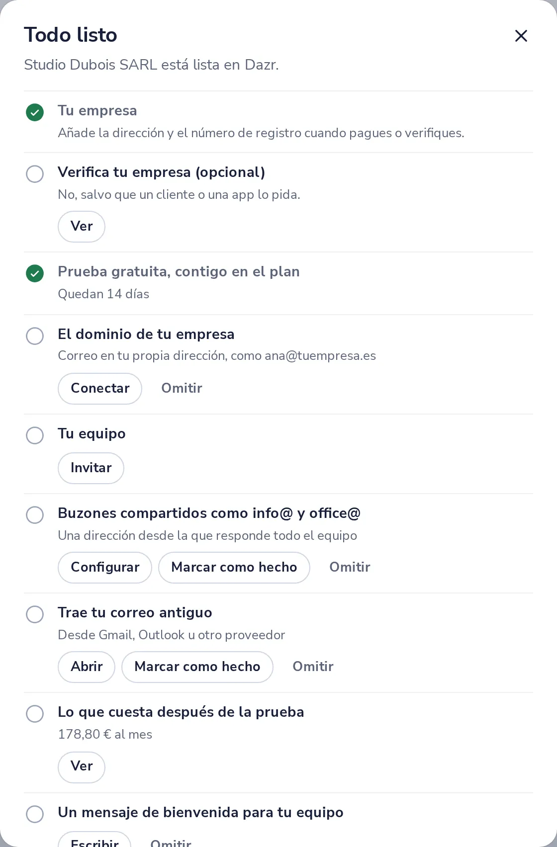 Sigue la lista