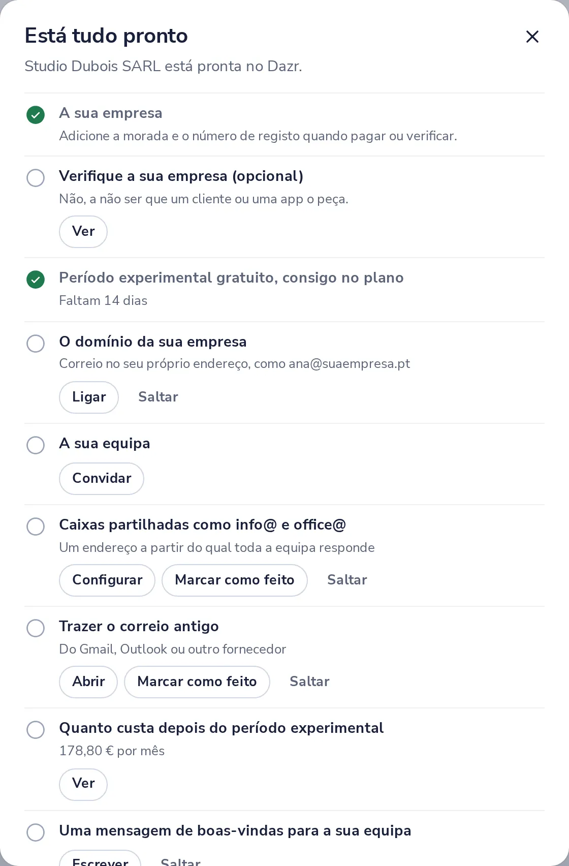 Siga a lista