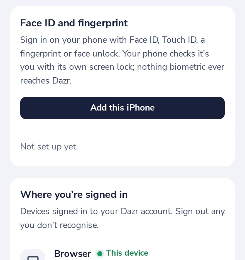 Open Security on your phone