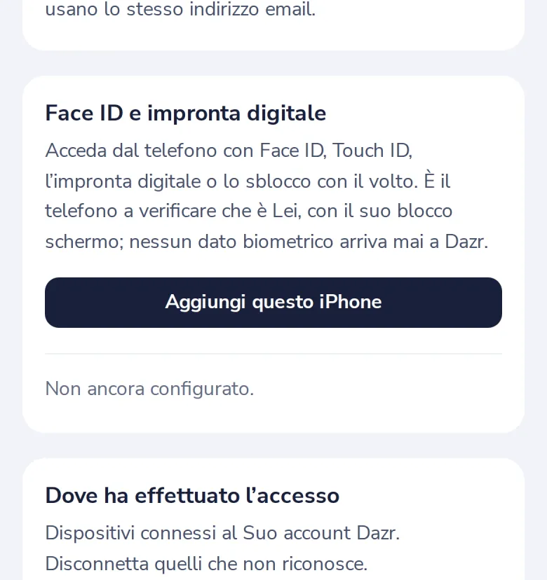 Apra Sicurezza sul telefono