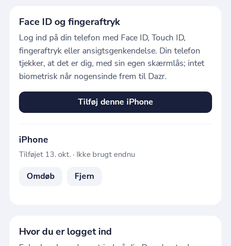 Tryk på Tilføj denne iPhone
