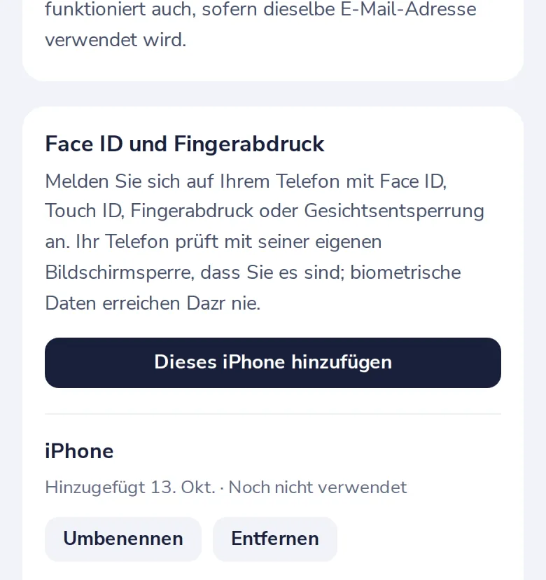 Dieses iPhone hinzufügen drücken