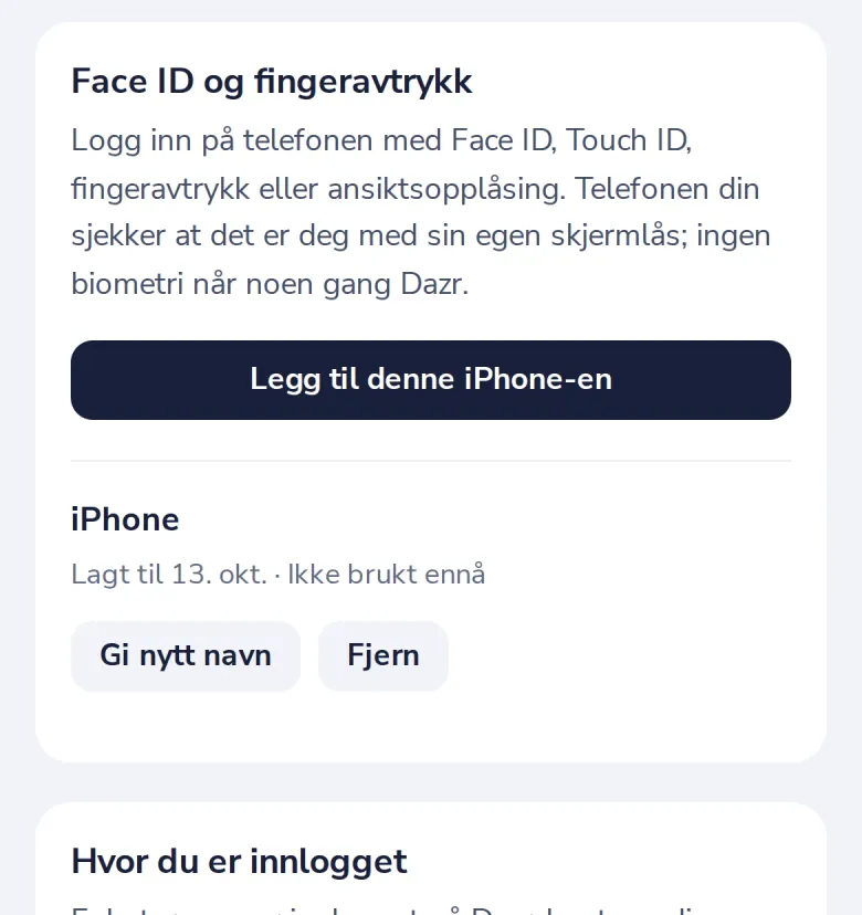 Trykk på Legg til denne iPhone-en