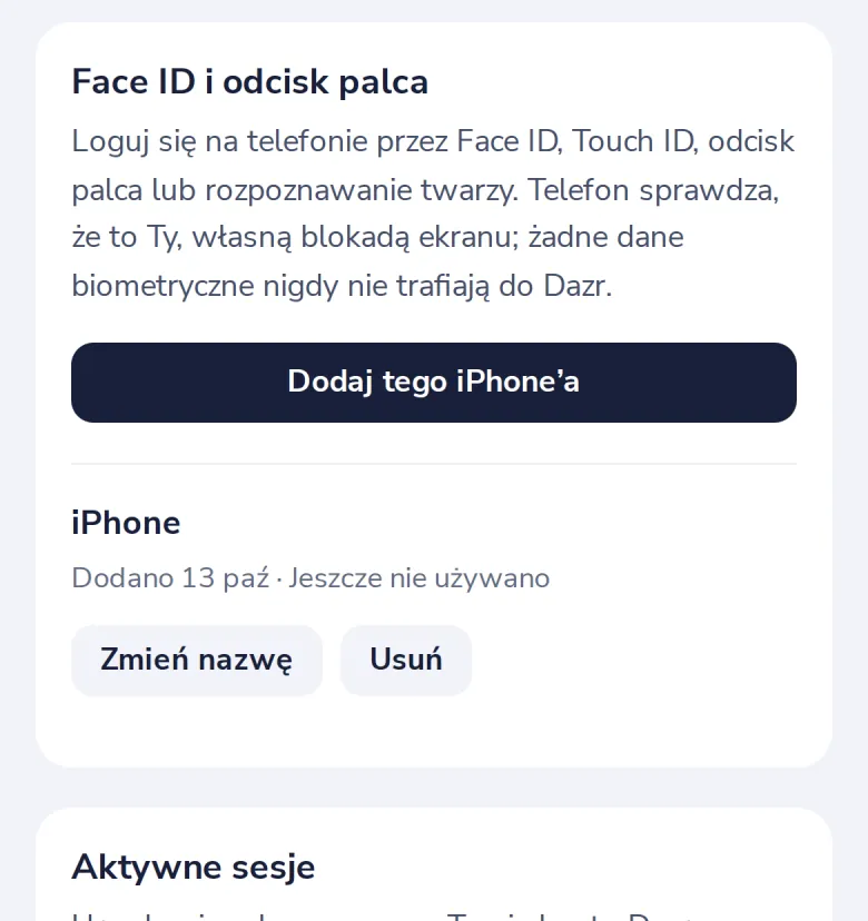 Naciśnij Dodaj tego iPhone’a