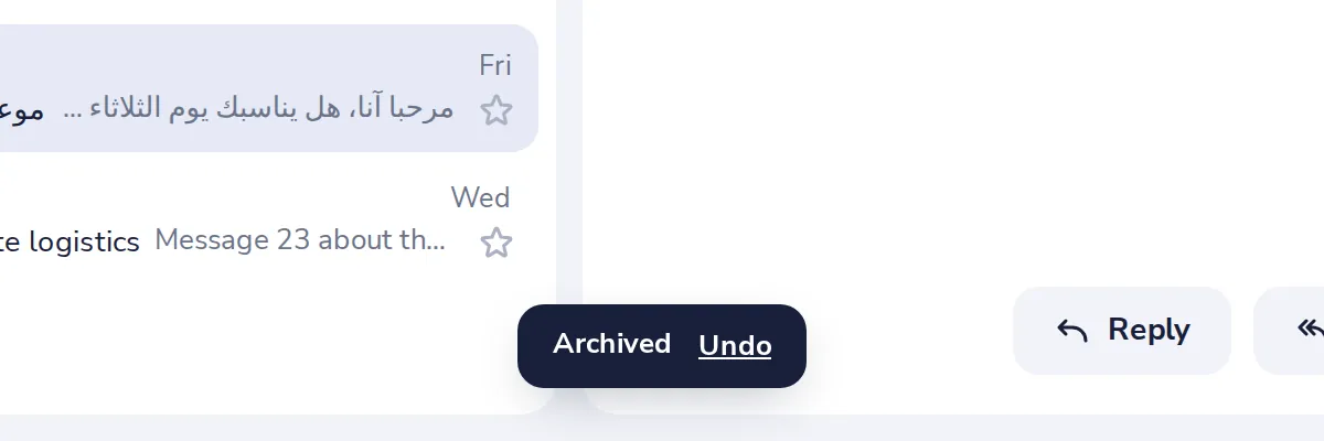 Changed your mind? Press Undo