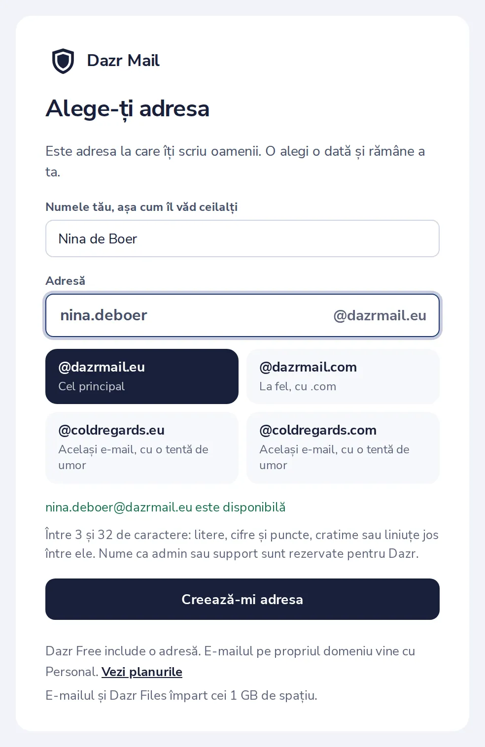 Alege terminația