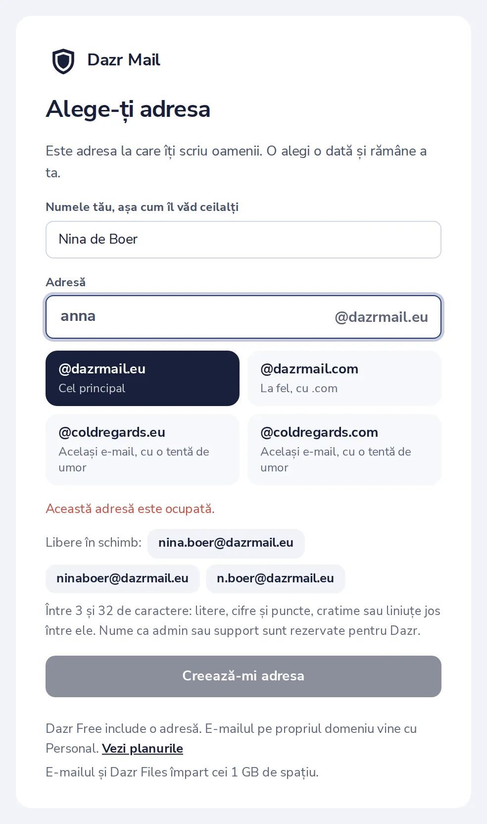 Ocupată? Alege una liberă