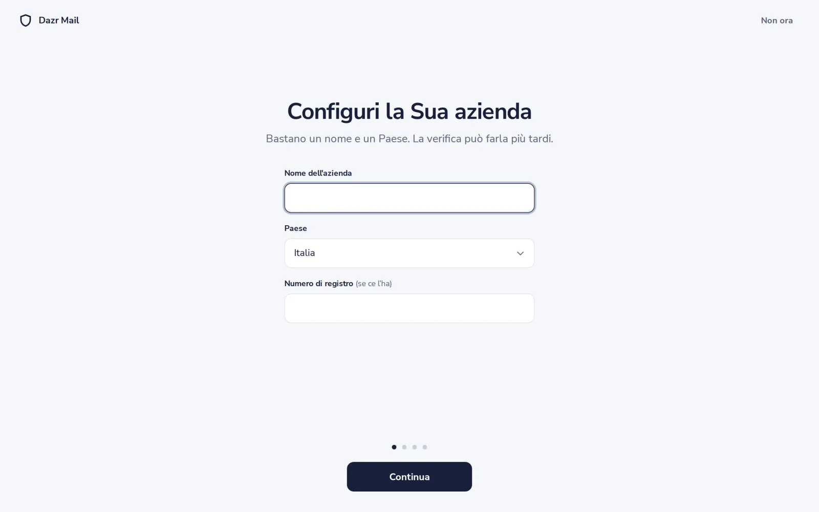 La Sua casella è pronta