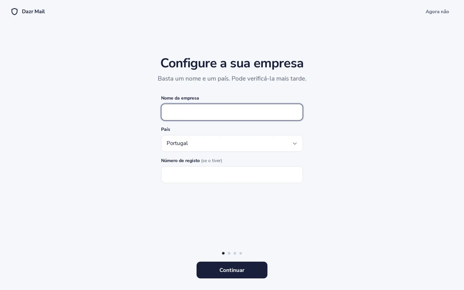 A sua caixa está pronta