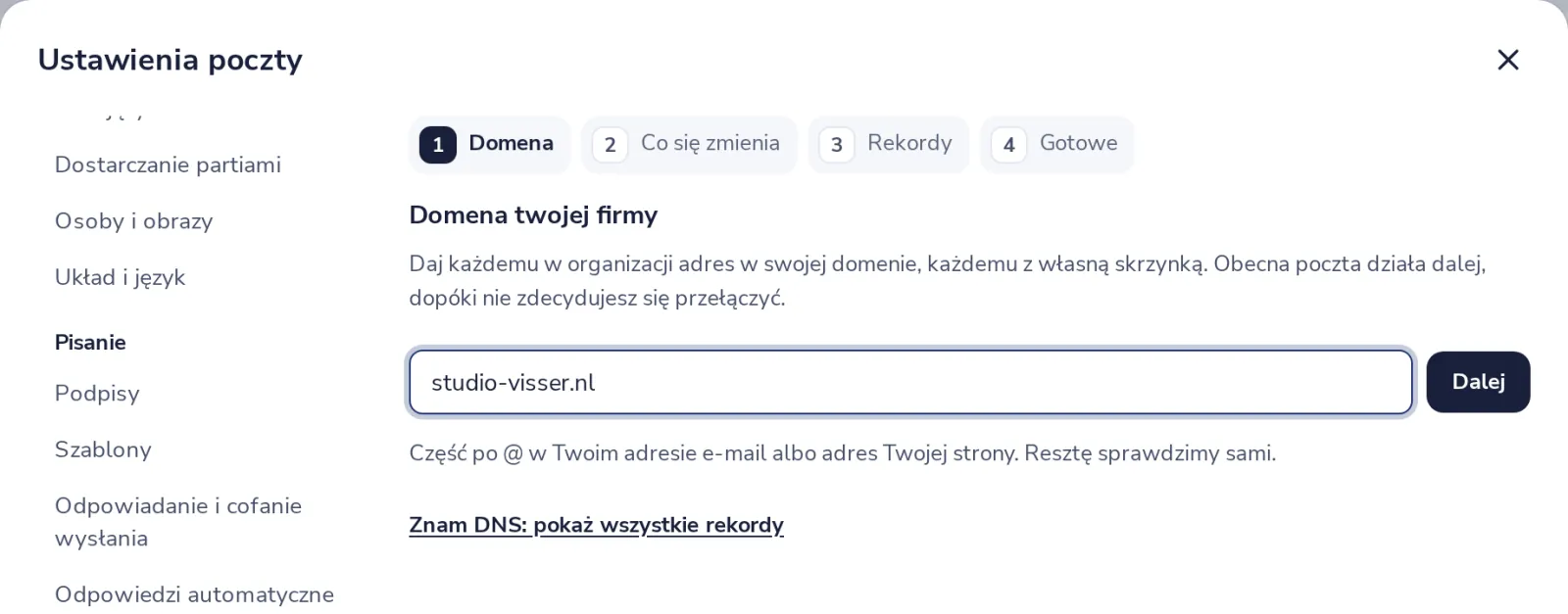 Wpisz swoją domenę