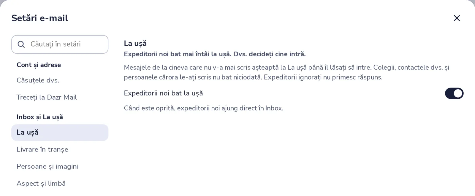 Oprește La ușă, dacă vrei