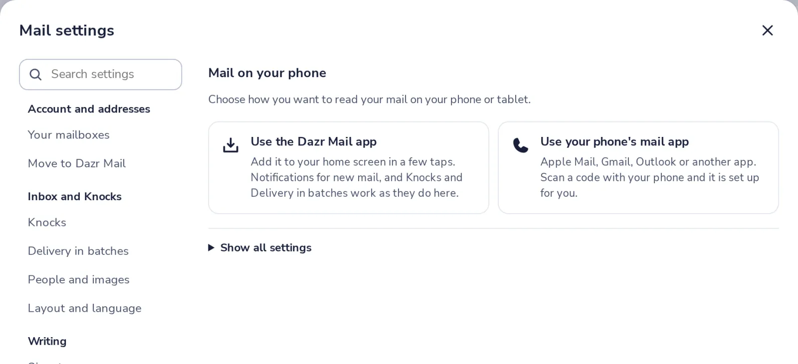 Choose how you want to read mail