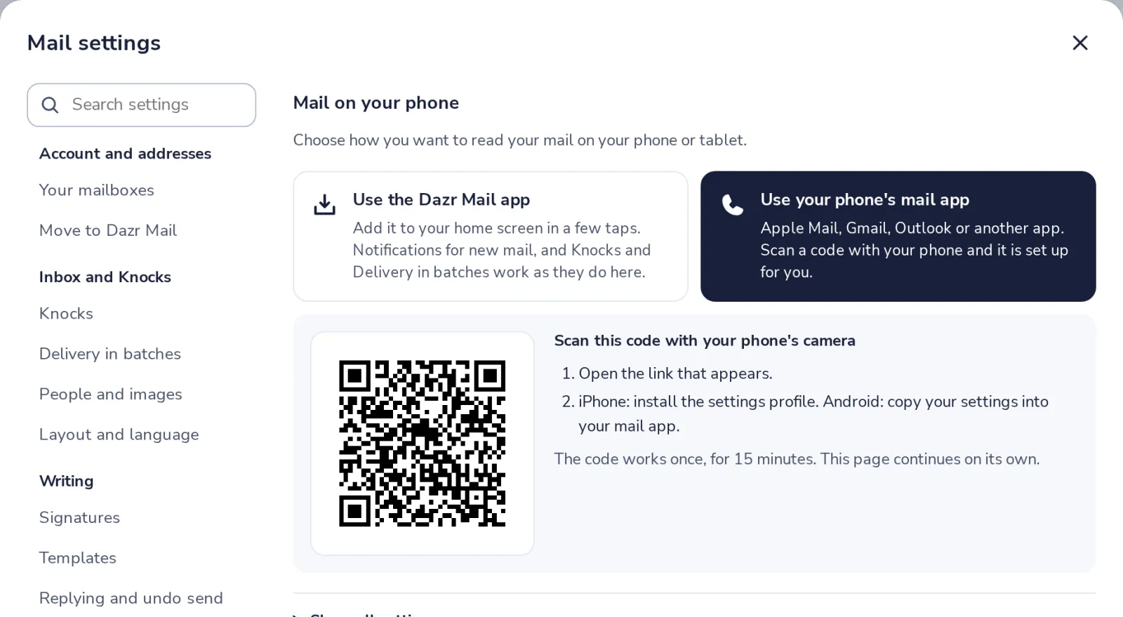 Or your phone's own mail app